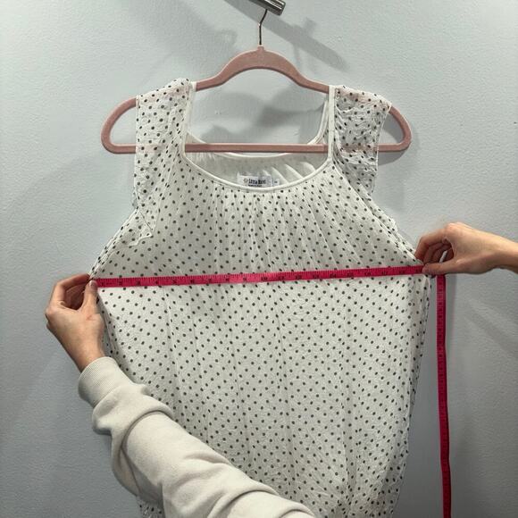 Luisa Ricci Made in Italy 100% Silk Polka Dot Ruffle Sleeve Blouse Size Small - Picture 9 of 11